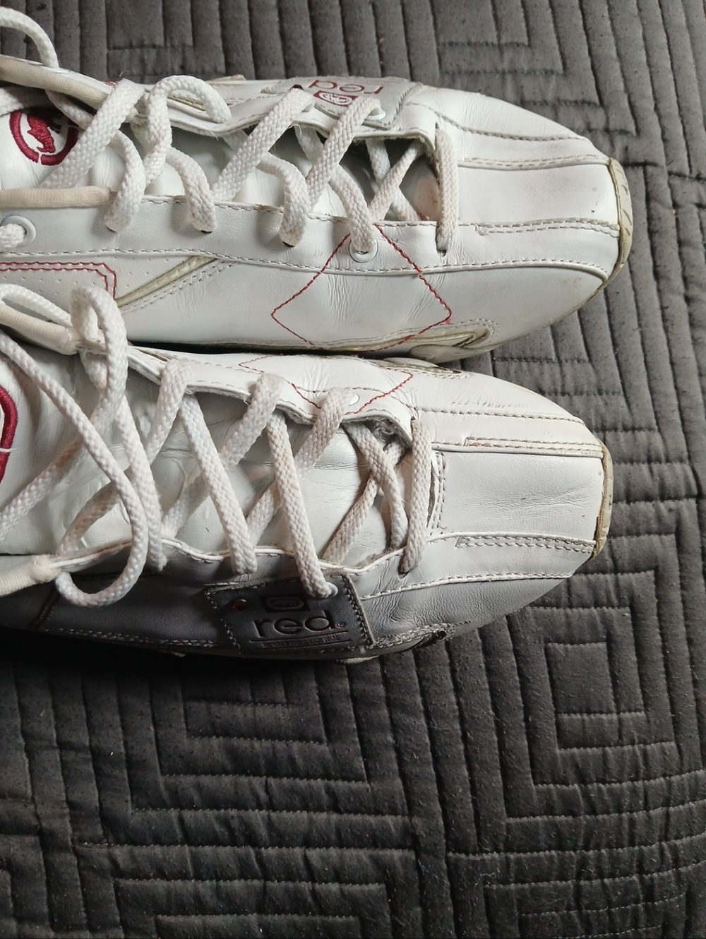 Women's Red White Ecko Red Rhino Lace-Up Athletic Sneakers.  Size 10. - Picture 7 of 15